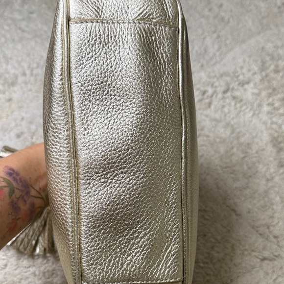 Tory Burch Metallic Gold Leather Thea Chain Crossbody - Picture 5 of 13